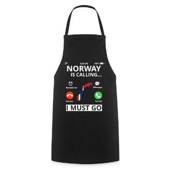 Norwegen Flagge Skandinavien Norwegische Fahne - Kochschürze - Schwarz - Vorne - AI Model Male 185 dark (185cm)