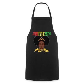 Juneteenth 1865 Africa Black African American - Cooking Apron - black - Front - AI Model Male 185 dark (185cm)