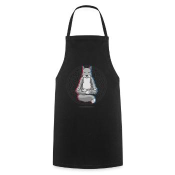 Yoga Squirrel Yoga - Cooking Apron - black - Front - AI Model Male 185 dark (185cm)