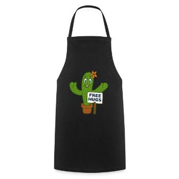 Câlins gratuits Cactus - Tablier de cuisine - noir - Devant - AI Model Male 185 dark (185cm)