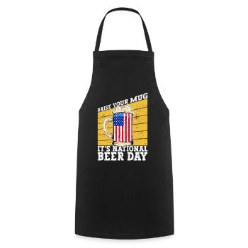 Bier Tag Tag des Bieres Bierliebhaber Biertrinker - Kochschürze - Schwarz - Vorne - AI Model Male 185 dark (185cm)