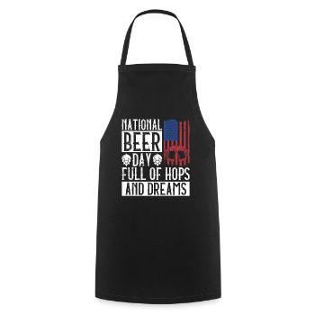 Bier Tag Tag des Bieres Bierliebhaber Biertrinker - Kochschürze - Schwarz - Vorne - AI Model Male 185 dark (185cm)