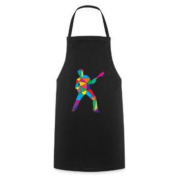 Guitar Polygon Guitarists - Cooking Apron - black - Front - AI Model Male 185 dark (185cm)