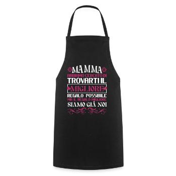 Mom We Tried Funny Quote Italian Mother's Day - Cooking Apron - black - Front - AI Model Male 185 dark (185cm)