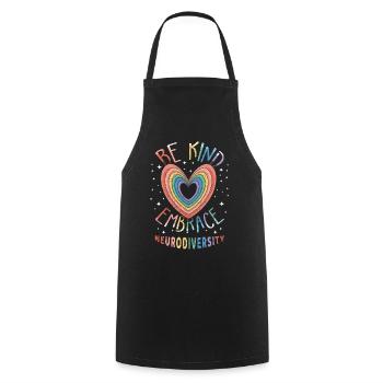 Embrace Neurodiversity Puzzle Autism Awareness - Cooking Apron - black - Front - AI Model Male 185 dark (185cm)