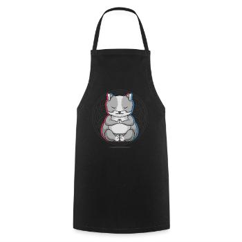 Yoga Hamster Yoga - Cooking Apron - black - Front - AI Model Male 185 dark (185cm)