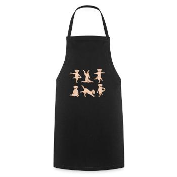 Yoga Labrador Meditation Dog Does Yoga Exercises - Cooking Apron - black - Front - AI Model Male 185 dark (185cm)