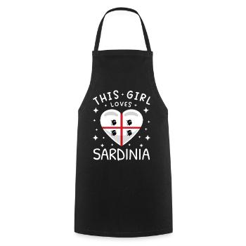 Sardinien Flagge Sardische Fahne Sardegna Fahne - Kochschürze - Schwarz - Vorne - AI Model Male 185 dark (185cm)