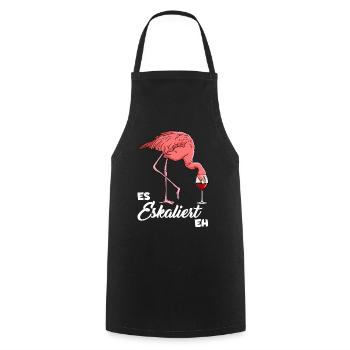 Ça dégénère quand même Flamingo - Tablier de cuisine - noir - Devant - AI Model Male 185 dark (185cm)