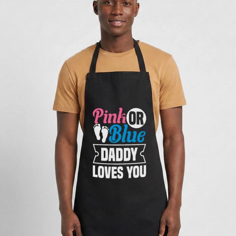 Pink Oder Blue Daddy Liebt Dich Kochschürze