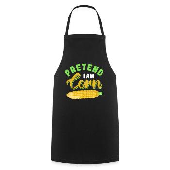 Pretend i am Corn - Cooking Apron - black - Front - AI Model Male 185 dark (185cm)