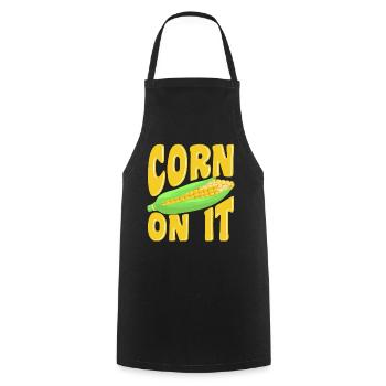 Corn on it - Cooking Apron - black - Front - AI Model Male 185 dark (185cm)