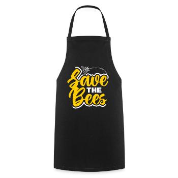 Beekeeper love Honey - Cooking Apron - black - Front - AI Model Male 185 dark (185cm)