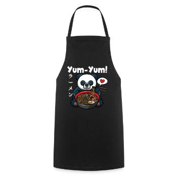 Anime Panda Ramen Noodles Manga Kawaii - Cooking Apron - black - Front - AI Model Male 185 dark (185cm)