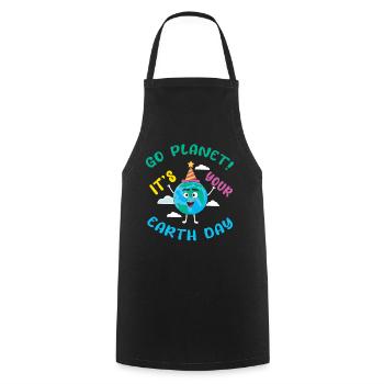 Save Oceans Day Go Planet Es ist Earth Day - Kochschürze - Schwarz - Vorne - AI Model Male 185 dark (185cm)