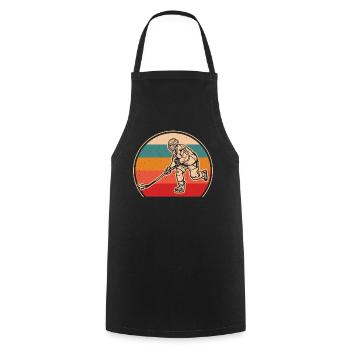 Tais-toi et emmène-moi jouer au hockey - Tablier de cuisine - noir - Devant - AI Model Male 185 dark (185cm)