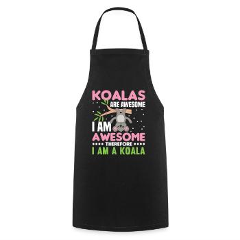 Les koalas sont géniaux je suis génial donc - Tablier de cuisine - noir - Devant - AI Model Male 185 dark (185cm)