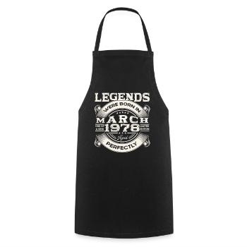 March Born 1978 45th birthday Man Legendary 78 - Cooking Apron - black - Front - AI Model Male 185 dark (185cm)