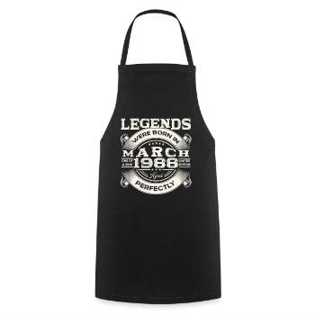 March Born 1988 35th birthday Man Legendary 88 - Cooking Apron - black - Front - AI Model Male 185 dark (185cm)