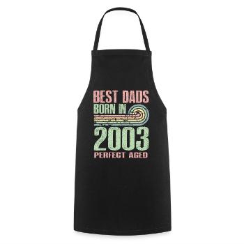 Les meilleurs pères sont nés en 2003, 20 ans, - Tablier de cuisine - noir - Devant - AI Model Male 185 dark (185cm)