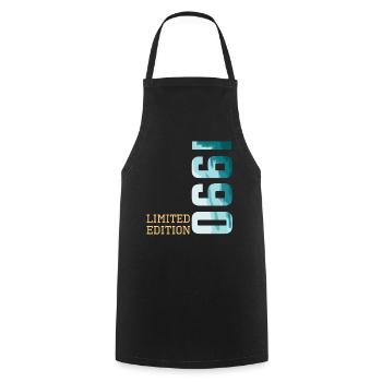 1990 Édition limitée - Tablier de cuisine - noir - Devant - AI Model Male 185 dark (185cm)