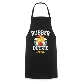 Rubber Duck Yellow Duck Crew Rubber Ducks Ducks Ducks - Cooking Apron - black - Front - AI Model Male 185 dark (185cm)