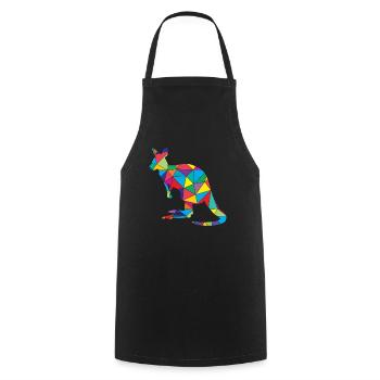 Low Poly Kangaroo Geometry Kangaroo - Cooking Apron - black - Front - AI Model Male 185 dark (185cm)