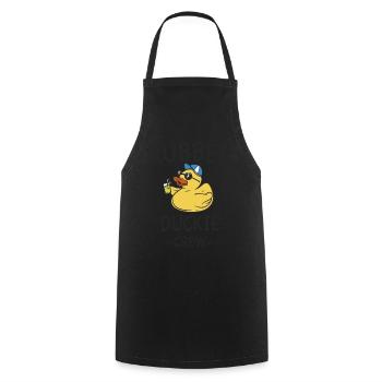 Gummiente Yellow Duckie Crew Bath Ducks Duckling - Kochschürze - Schwarz - Vorne - AI Model Male 185 dark (185cm)
