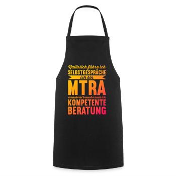 MTRA Radiologie Röntgen Radiologe MTA - Kochschürze - Schwarz - Vorne - AI Model Male 185 dark (185cm)