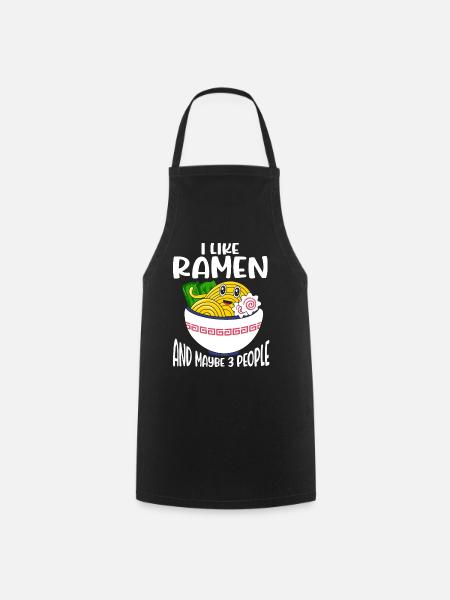 Ramen Nudelsuppe Japanische Kawaii Geschenk Ramen - Kochschürze - Schwarz
