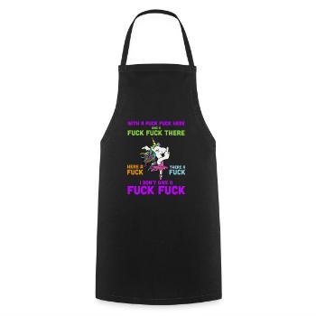 Licorne drôle blague effrontée disant des dictons - Tablier de cuisine - noir - Devant - AI Model Male 185 dark (185cm)
