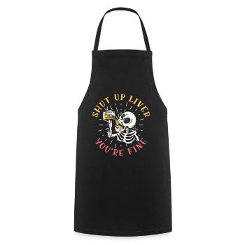 Drinking Beer Alcohol Party Festivals - Cooking Apron - black - Front - AI Model Male 185 dark (185cm)