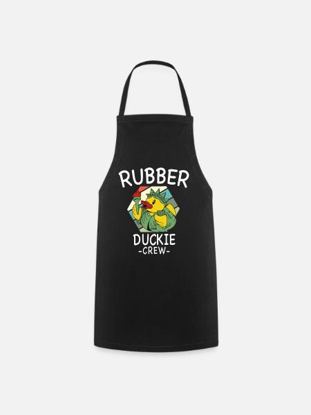 Canard en caoutchouc Canard jaune Équipage Baignade Canards Canards Canards - Tablier de cuisine - noir