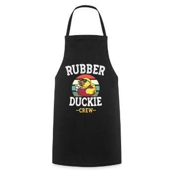 Canard en caoutchouc Canard jaune Équipage Baignade Canards Canards Canards - Tablier de cuisine - noir - Devant - AI Model Male 185 dark (185cm)