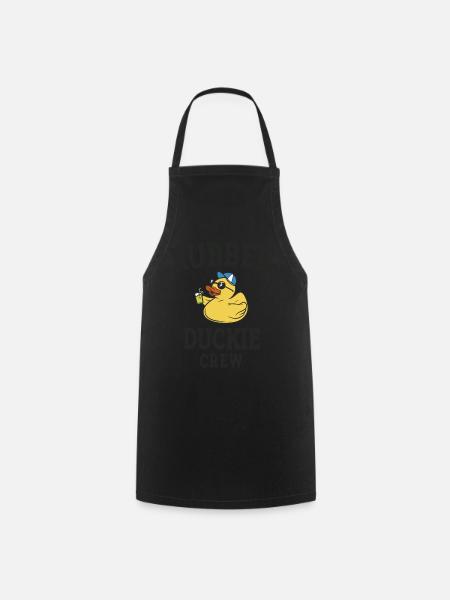 Rubber Duck Yellow Duckie Crew Bath Ducks Duckling - Cooking Apron - black