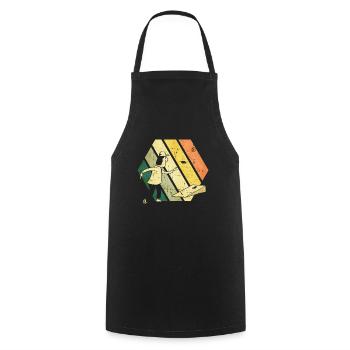 Cornhole Player Blind Hole - Funny Cornhole - Cooking Apron - black - Front - AI Model Male 185 dark (185cm)