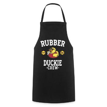Rubber Duck Yellow Duck Crew Bathing Ducks Ducks - Cooking Apron - black - Front - AI Model Male 185 dark (185cm)