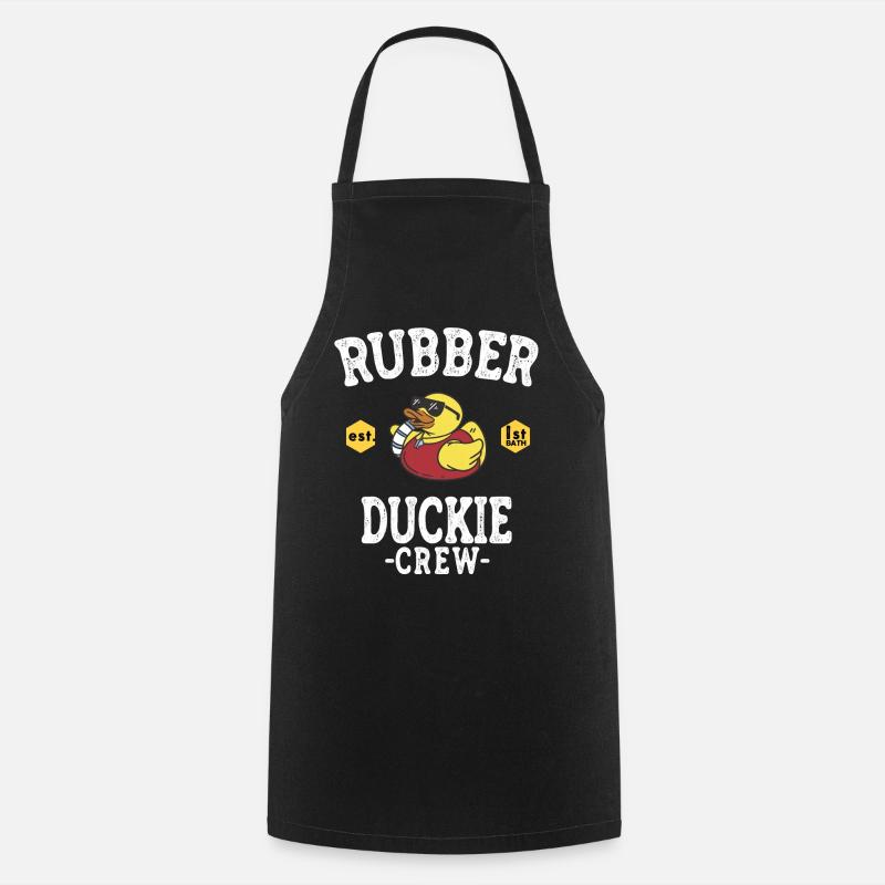 Canard en caoutchouc Canard jaune Équipage Baignade Canards Canards Canards - Tablier de cuisine - noir