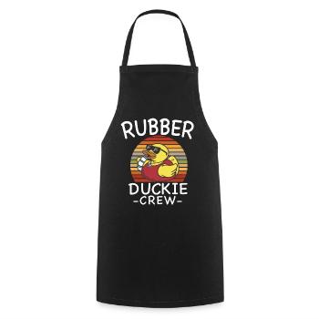 Rubber Duck Yellow Duck Crew Bathing Ducks Ducks - Cooking Apron - black - Front - AI Model Male 185 dark (185cm)