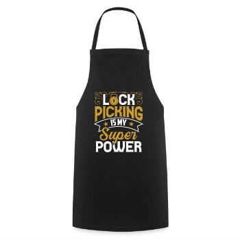 Lock Picking Ist Meine Superkraft Schloss Knacken - Kochschürze - Schwarz - Vorne - AI Model Male 185 dark (185cm)