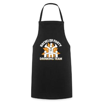 Junggesellenabschied Trinkteam Trinken Team Braut - Kochschürze - Schwarz - Vorne - AI Model Male 185 dark (185cm)