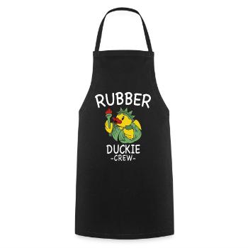 Rubber Duck Yellow Duck Crew Bathing Ducks Ducks - Cooking Apron - black - Front - AI Model Male 185 dark (185cm)