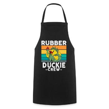 Rubber Duck Yellow Duck Crew Bathing Ducks Ducks - Cooking Apron - black - Front - AI Model Male 185 dark (185cm)