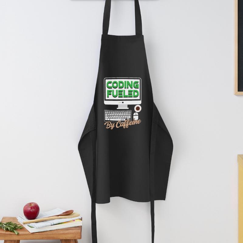 Programmation alimentée par le codage de la caféine Tablier de cuisine