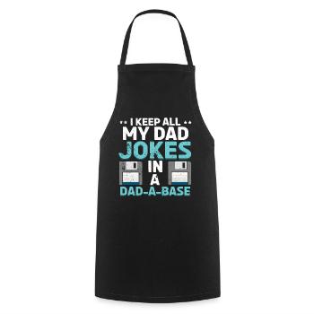 Funny Dad Father Jokes Humor Quotes Fathers Day - Cooking Apron - black - Front - AI Model Male 185 dark (185cm)