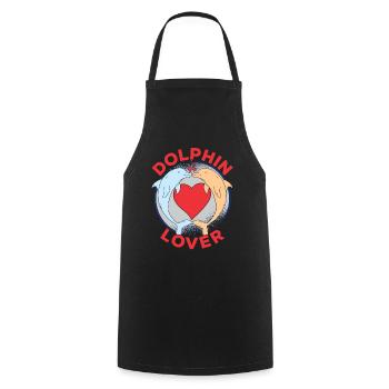 Dolphin lover Dolphins Dolphins Dolphins - Cooking Apron - black - Front - AI Model Male 185 dark (185cm)