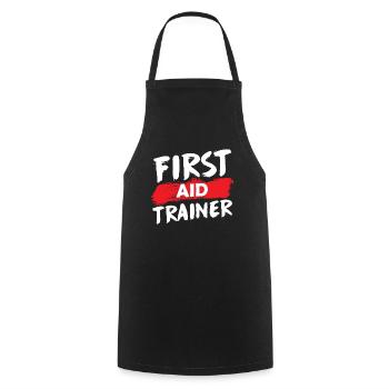 Cours d’instructeur de secourisme Enseignants Mesures immédiates - Tablier de cuisine - noir - Devant - AI Model Male 185 dark (185cm)