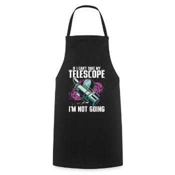 Stargazer Poison Cosmology Stargazing - Cooking Apron - black - Front - AI Model Male 185 dark (185cm)