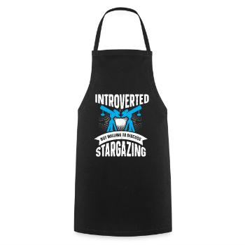 Stargazer Poison Cosmology Stargazing - Cooking Apron - black - Front - AI Model Male 185 dark (185cm)