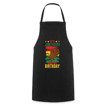 Es Ist Juneteenth Und Mein Geburtstag 1865 Black - Kochschürze - Schwarz - Vorne - AI Model Male 185 dark (185cm)